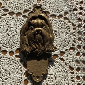 Shih Tzu door knocker brass